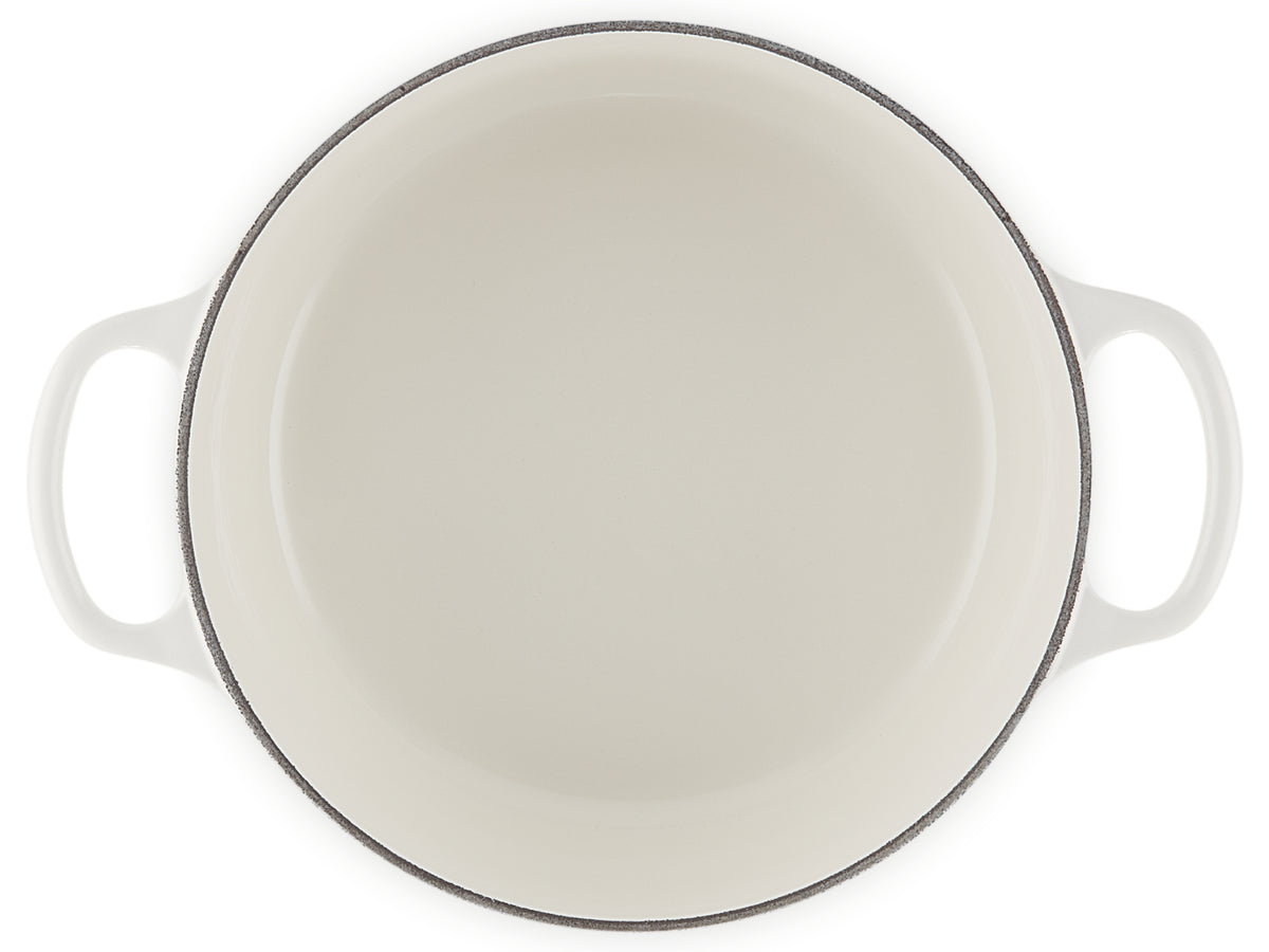 Le Creuset Bräter Signature rund weiss 22cm Freisteller 5
