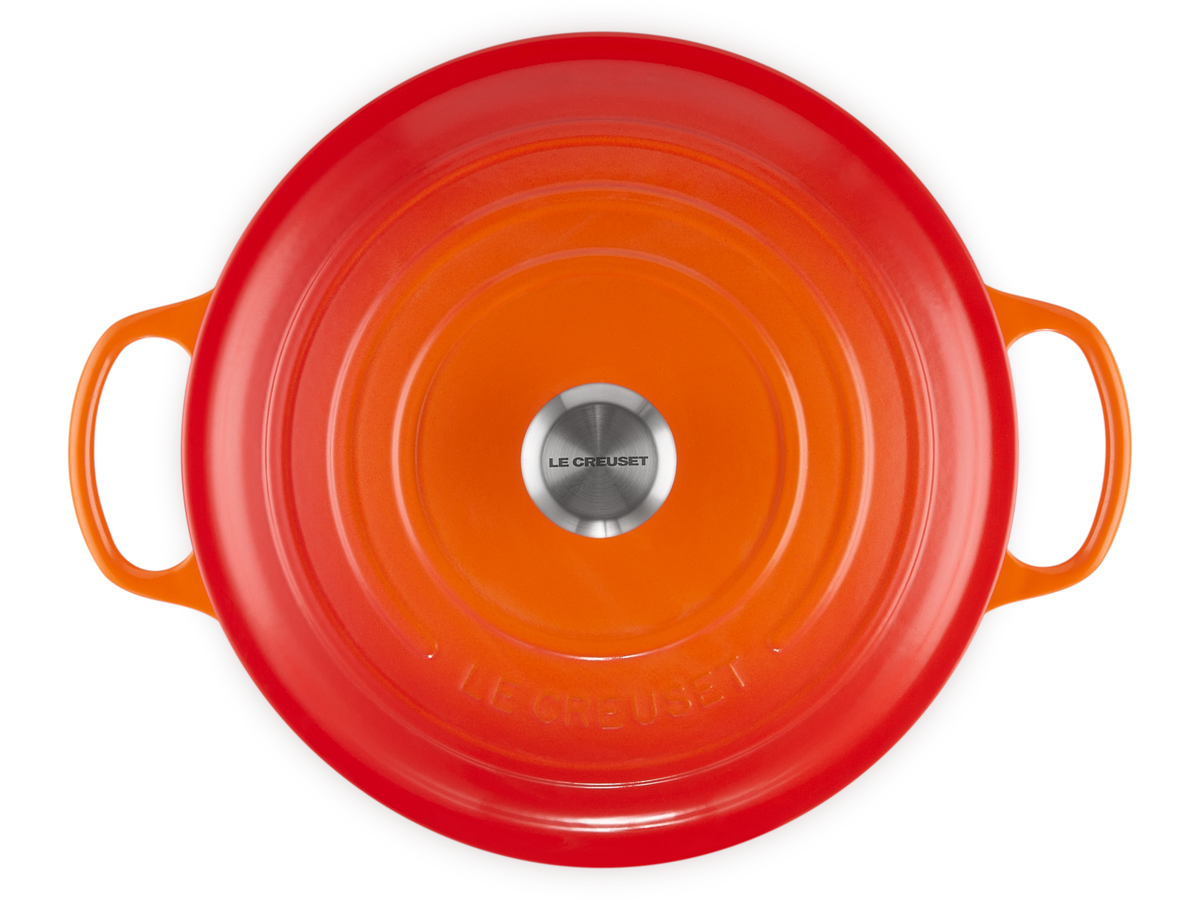 Le Creuset Gourmet-Bräter Signature rund ofenrot 30cm Freisteller 5
