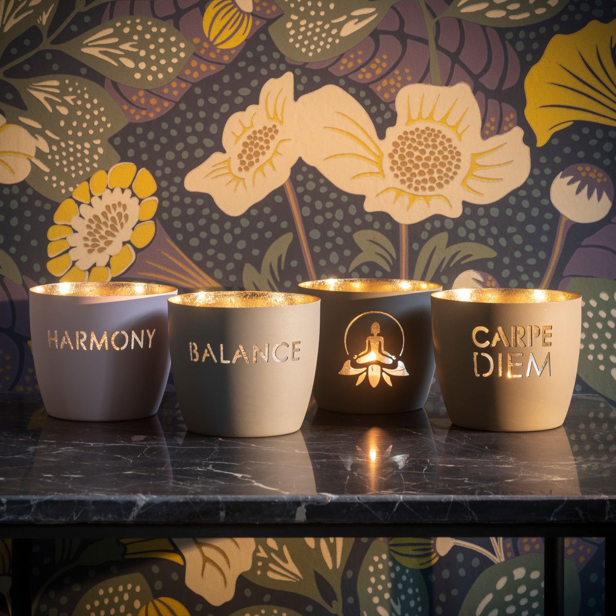Giftcompany Madras Windlicht M Home weiß/gold 8,5cm Lifestyle 2