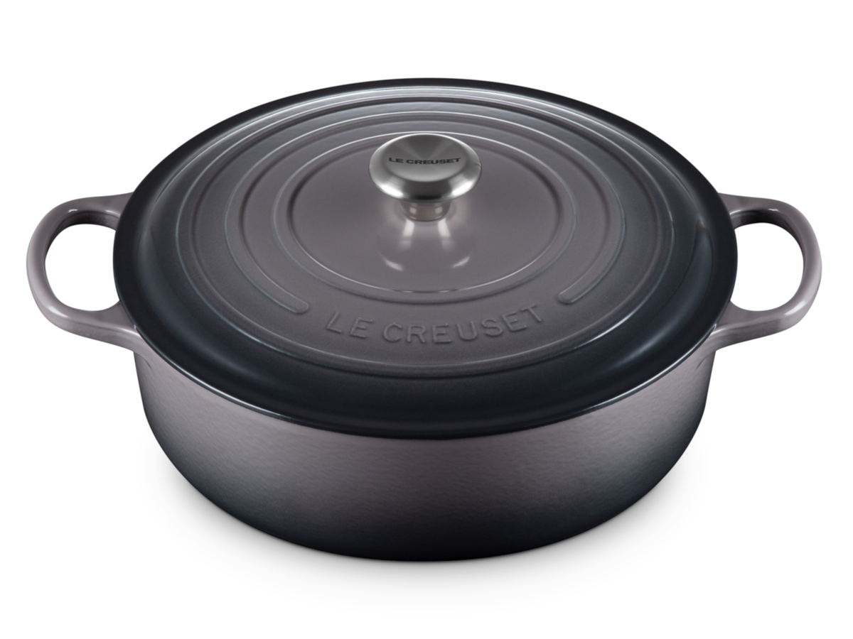 Le Creuset Gourmet-Bräter Signature rund flint 30cm Freisteller 3