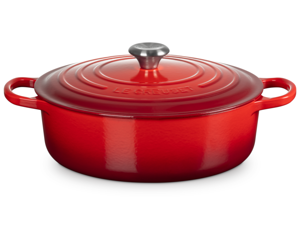 Le Creuset Gourmet-Bräter Signature rund kirschrot 30cm Freisteller 1