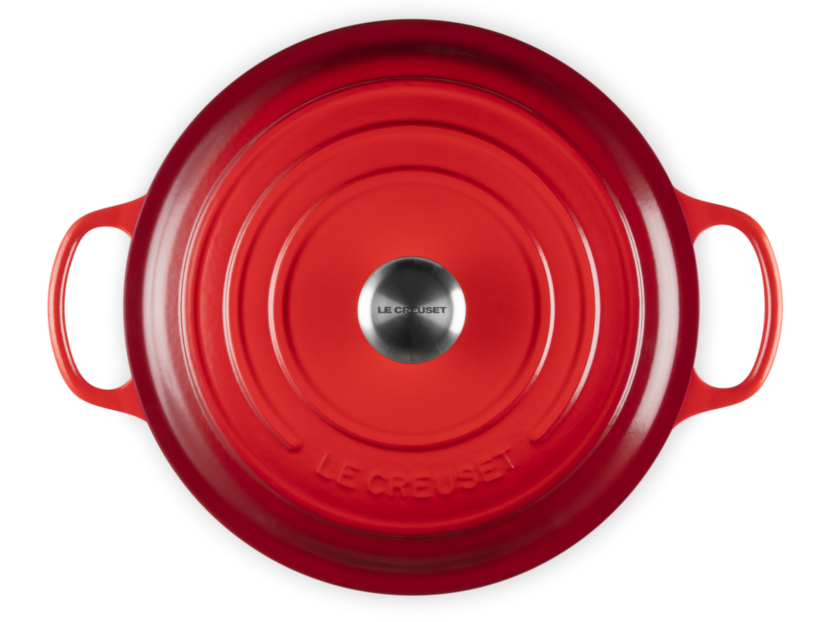 Le Creuset Gourmet-Bräter Signature rund kirschrot 30cm Freisteller 4