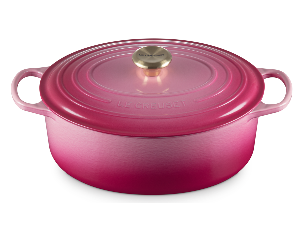 Les Creuset Bräter Signature rund berry 31cm Freisteller 2