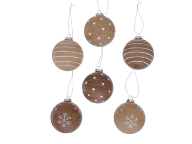 Boltze Warel Weihnachtskugel braun sortiert 8cm (1 Stück)