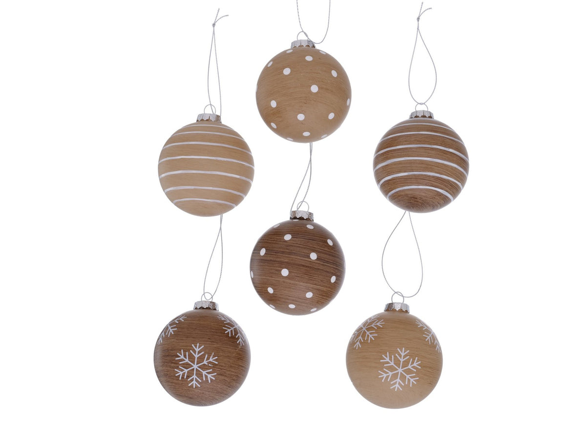 Boltze Warel Weihnachtskugel braun sortiert 8cm (1 Stück)