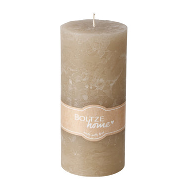 Boltze Casual Stumpenkerze beige 15cm Freisteller 1