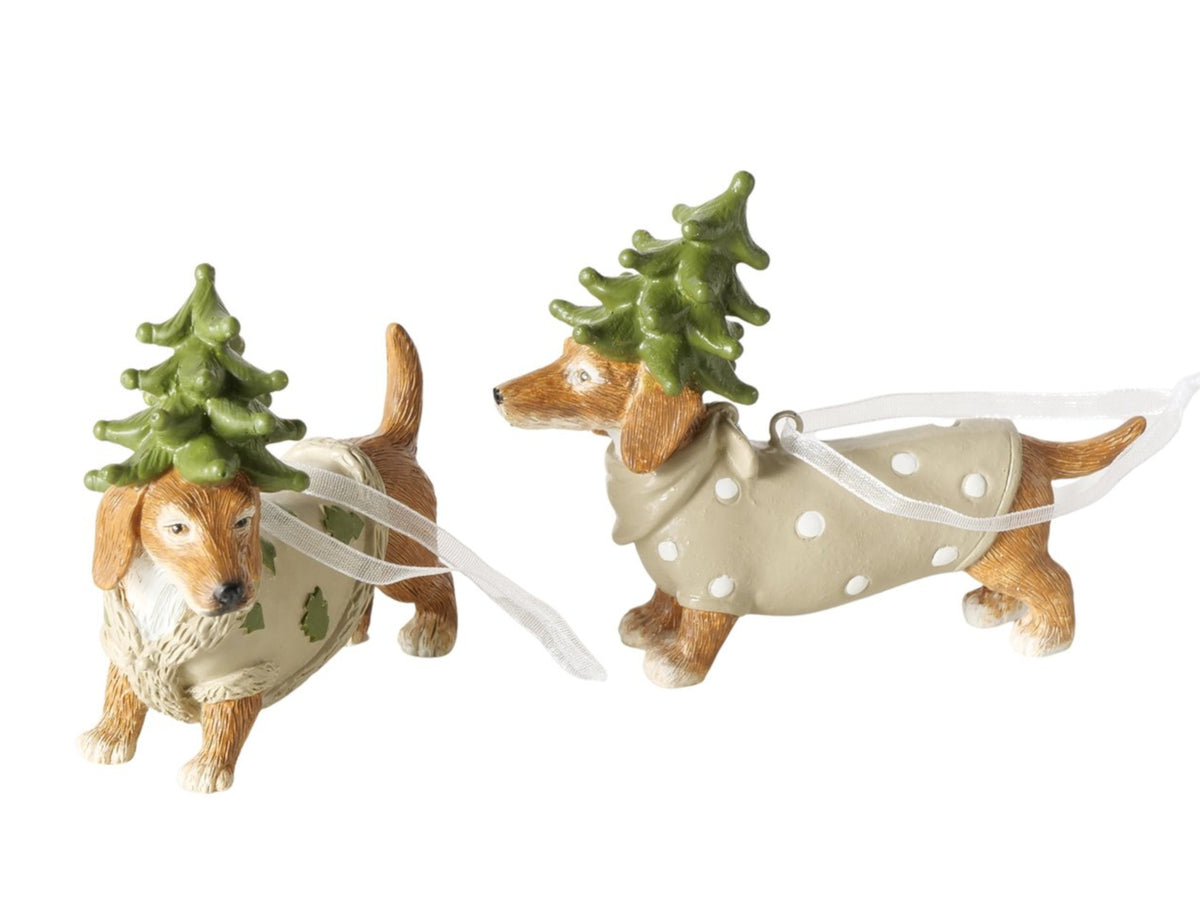 Boltze Xander Weihnachtsanhänger sortiert beige 8cm (1 Stück) Freisteller 1