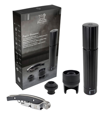 PEUGEOT POP´N PRESERVE Sommelier Malbec & Pumpe Preserve Duo Set 4tlg Freisteller 1