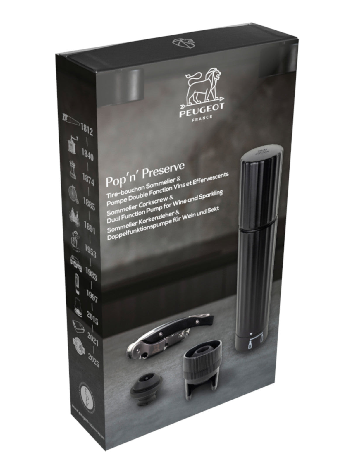 PEUGEOT POP´N PRESERVE Sommelier Malbec & Pumpe Preserve Duo Set 4tlg Freisteller 2