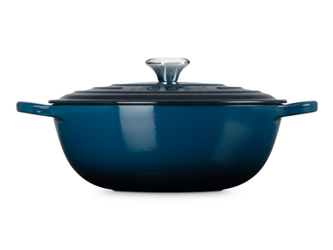 Le Creuset Bräter La Marmite Signature rund nuit 28cm Freisteller 5