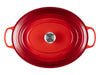 Le Creuset Bräter Signature oval kirschrot 40cm Freisteller 5