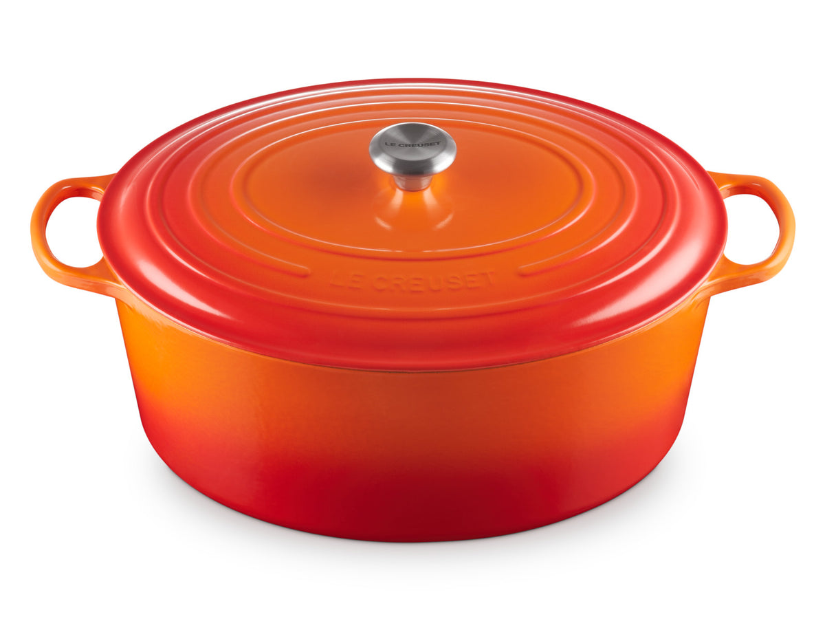 Le Creuset Bräter Signature oval ofenrot 40cm Freisteller 1