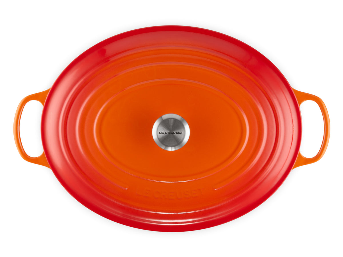 Le Creuset Bräter Signature oval ofenrot 40cm Freisteller 5