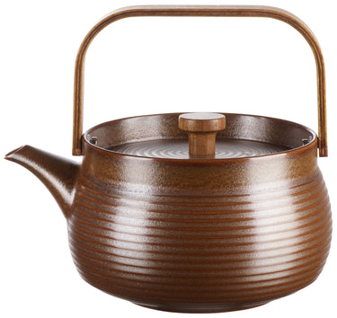 ASA kitchen'art Teekanne mit Holzgriff brown 0,6l Freisteller