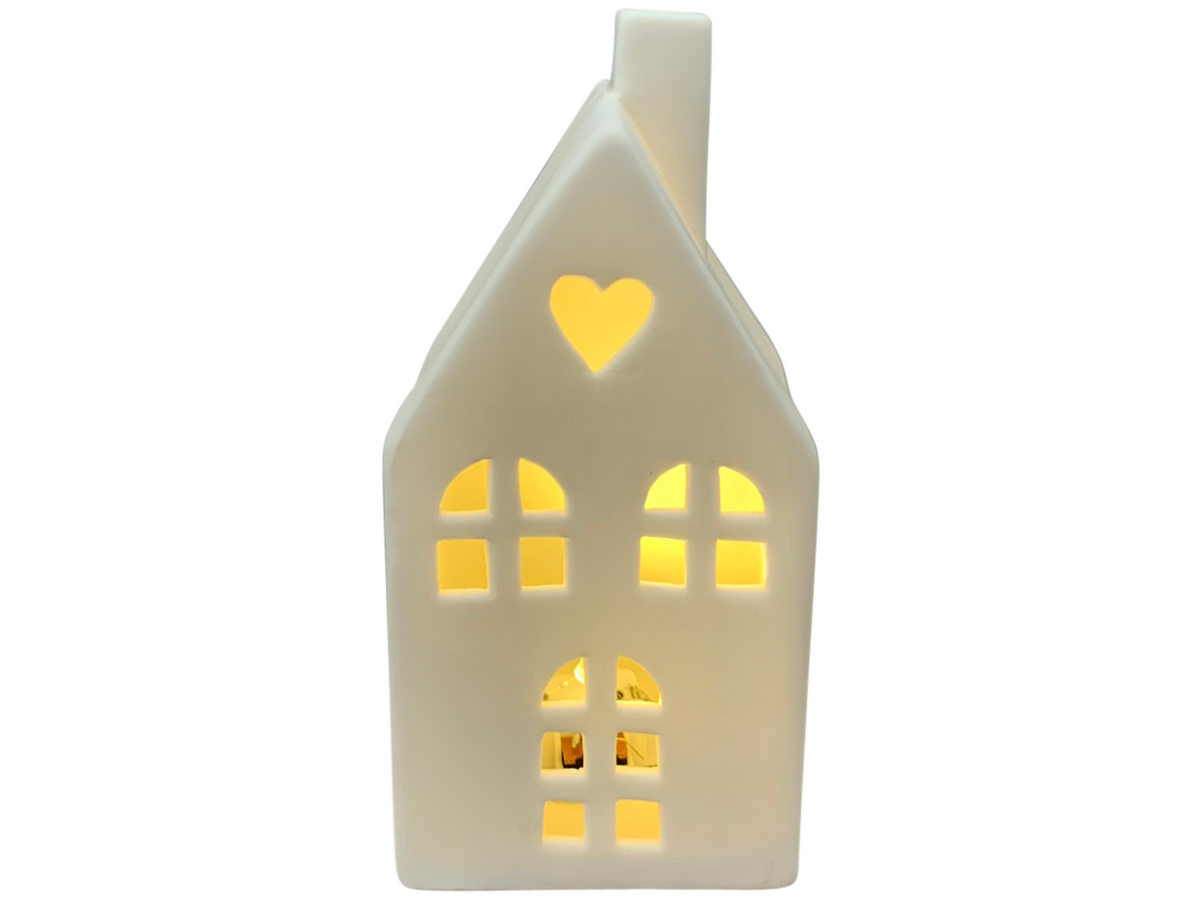 Exner CœuR LED Haus weiß 6,4x5,8x13,5cm Freisteller1