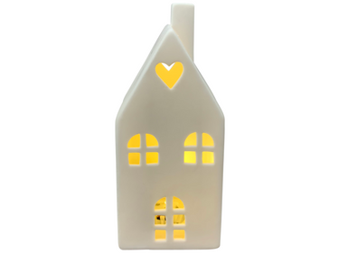 Exner CœuR LED Haus weiß 8,2x7,2x19,2cm
