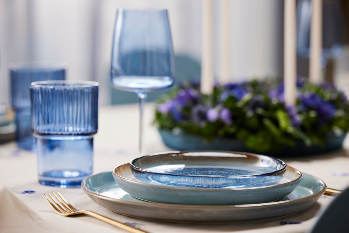 Bitz Kusintha Caféglas blau 380ml 4er Set Lifestyle