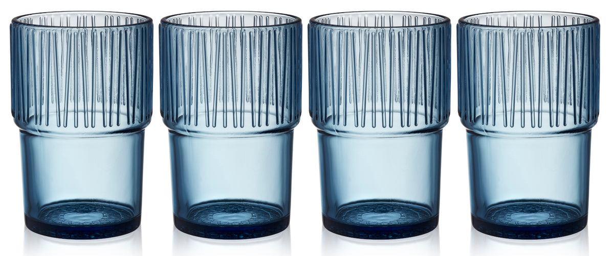 Bitz Kusintha Caféglas blau 380ml 4er Set Freisteller