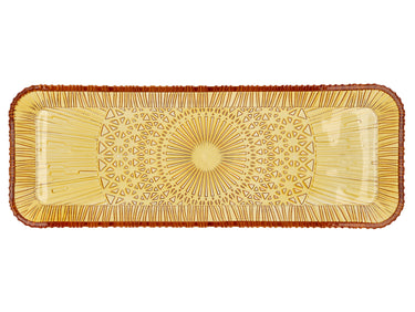 Bitz Kusintha Servierplatte rechteckig amber 38 x 14cm Freisteller 1