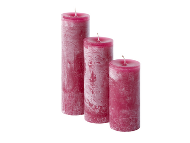 Dekocandle Zylinder-Kerze crimson Ø 7 x 25 cm (1 Stück) Freisteller
