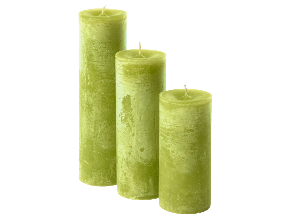 Dekocandle Mini Super Kerze Fresh Lime Ø 10 x 20 cm (1 Stück) Freisteller