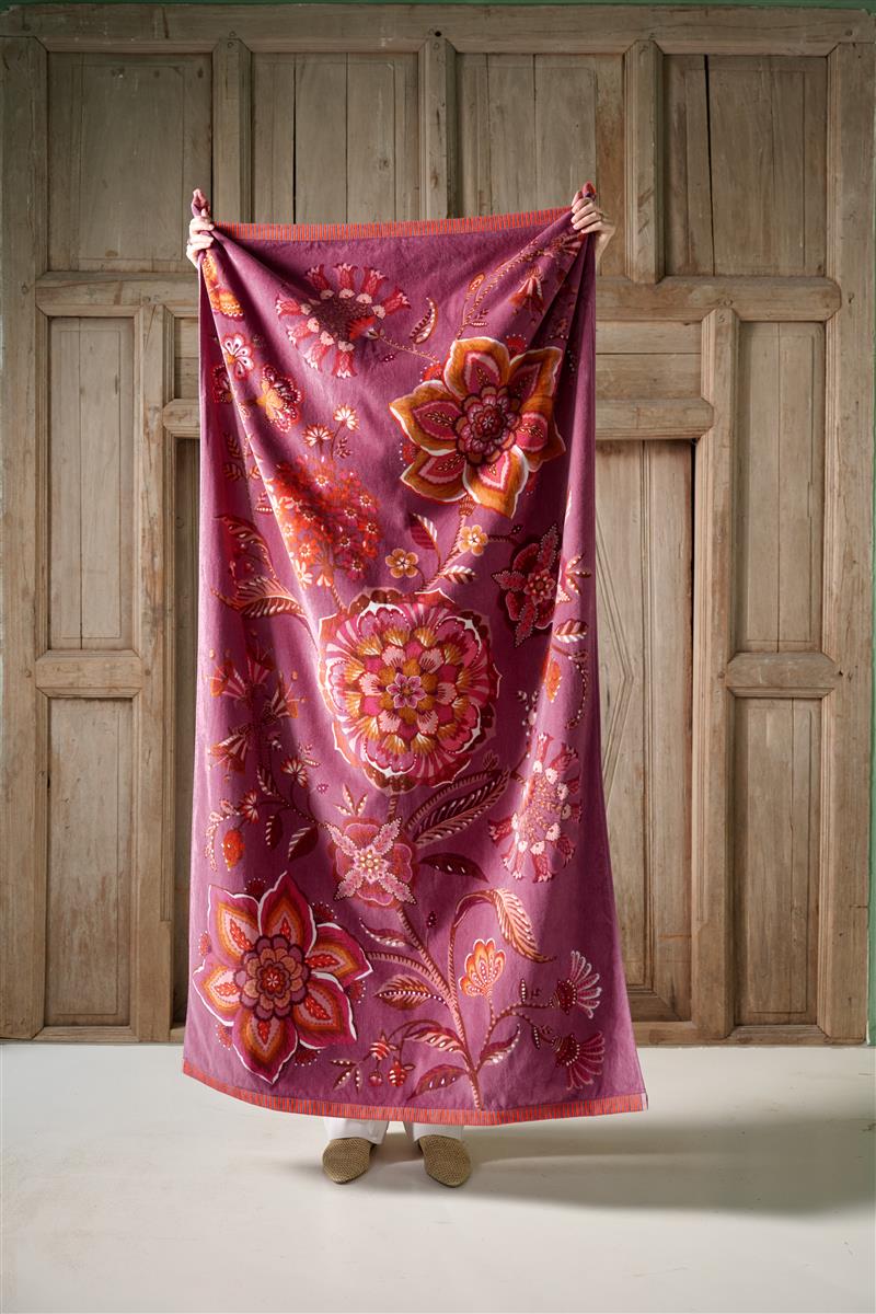 PIP STUDIO Viva la Vida lila Badetuch 100x180cm (1 Stück) lifestyle2