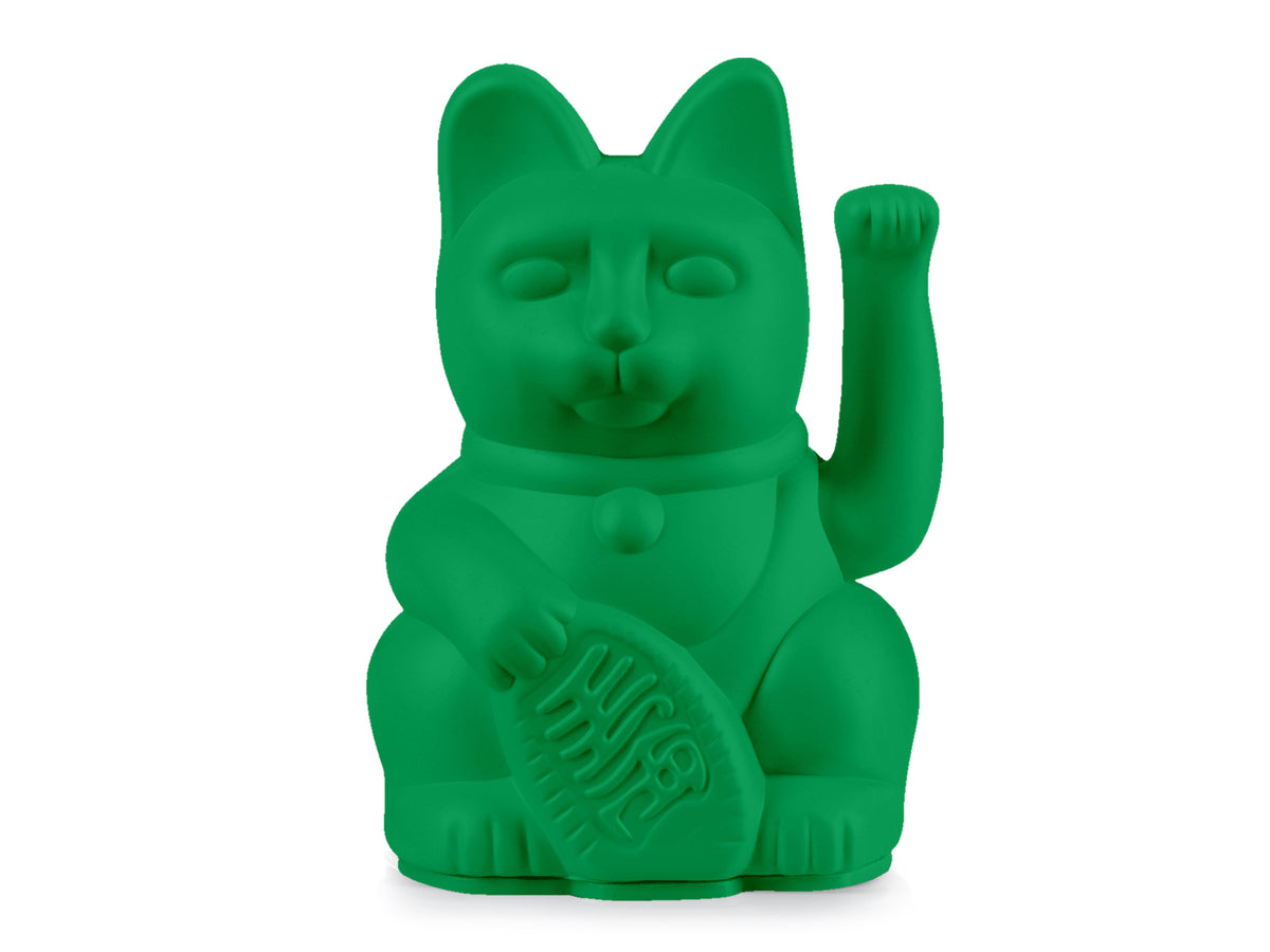 Donkey Products Lucky Cat Mini Winkekatze vivid green 10cm Freisteller