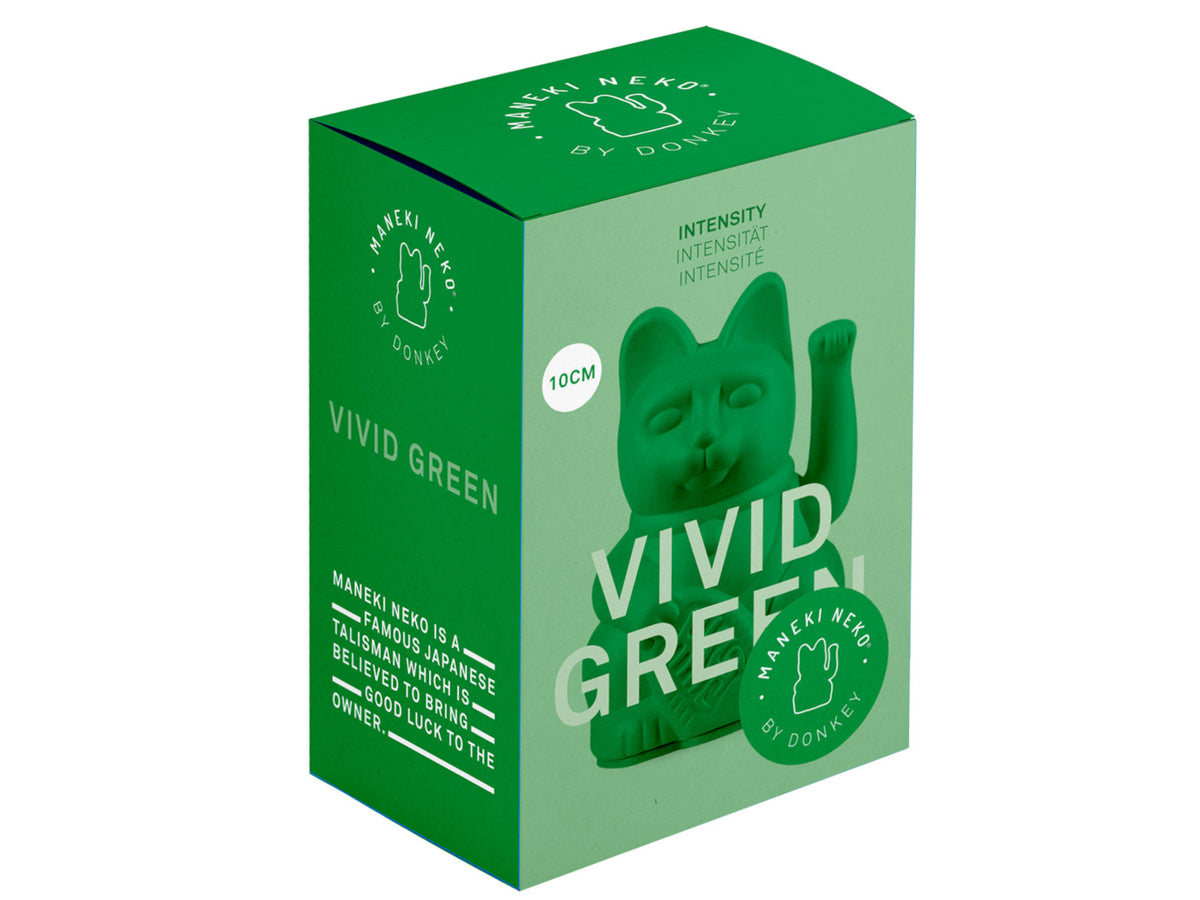 Donkey Products Lucky Cat Mini Winkekatze vivid green 10cm Freisteller