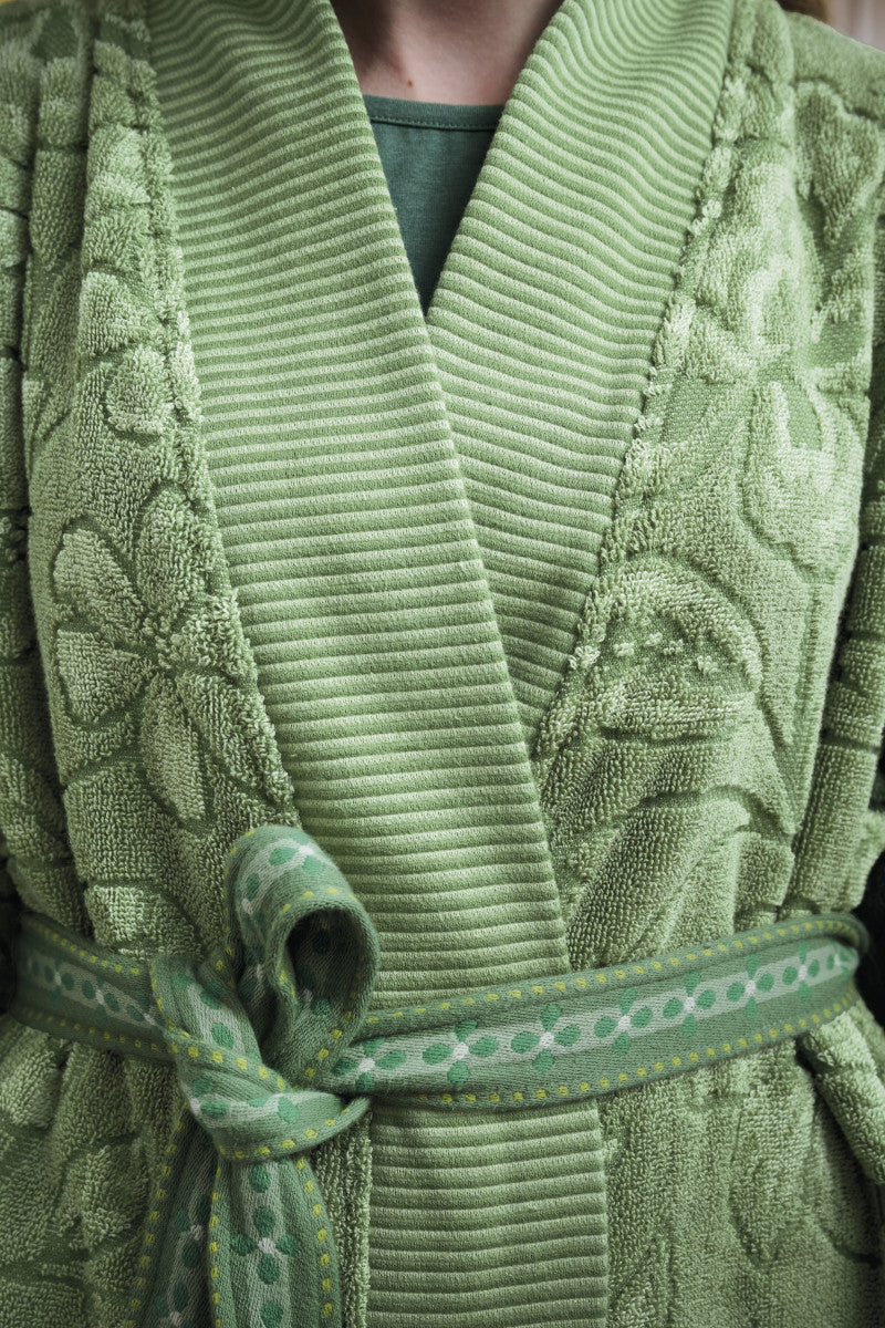 Pip Studio Jasmin Jacquard Bademantel grün XL (1 Stück) Lifestyle 2