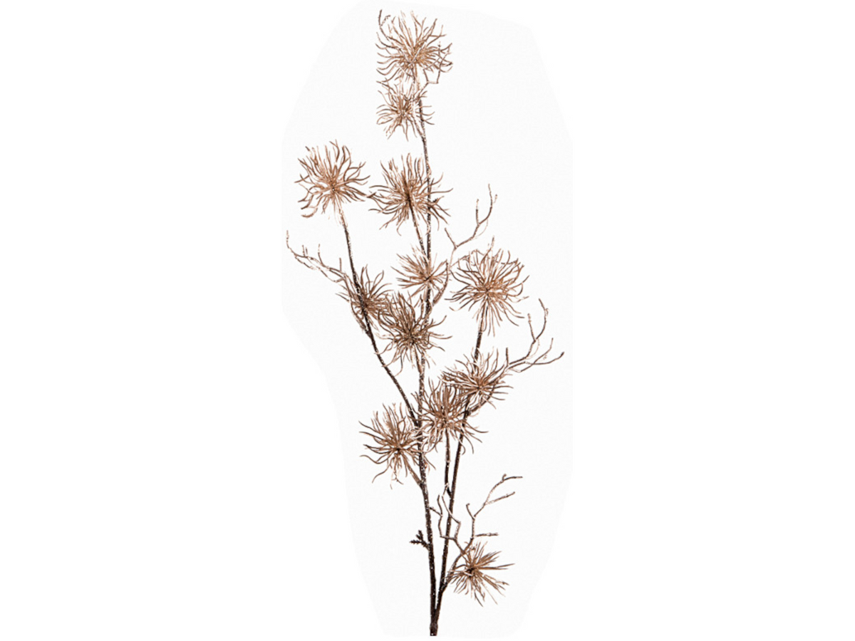 EK Distelzweig champagnerglitter 81 cm Freisteller