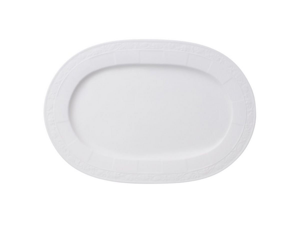 Villeroy & Boch White Pearl Platte oval 35 cm Freisteller