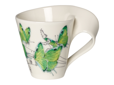 Villeroy & Boch New Wave Caffe Becher Henkel Deep green hairstreak Freisteller 1