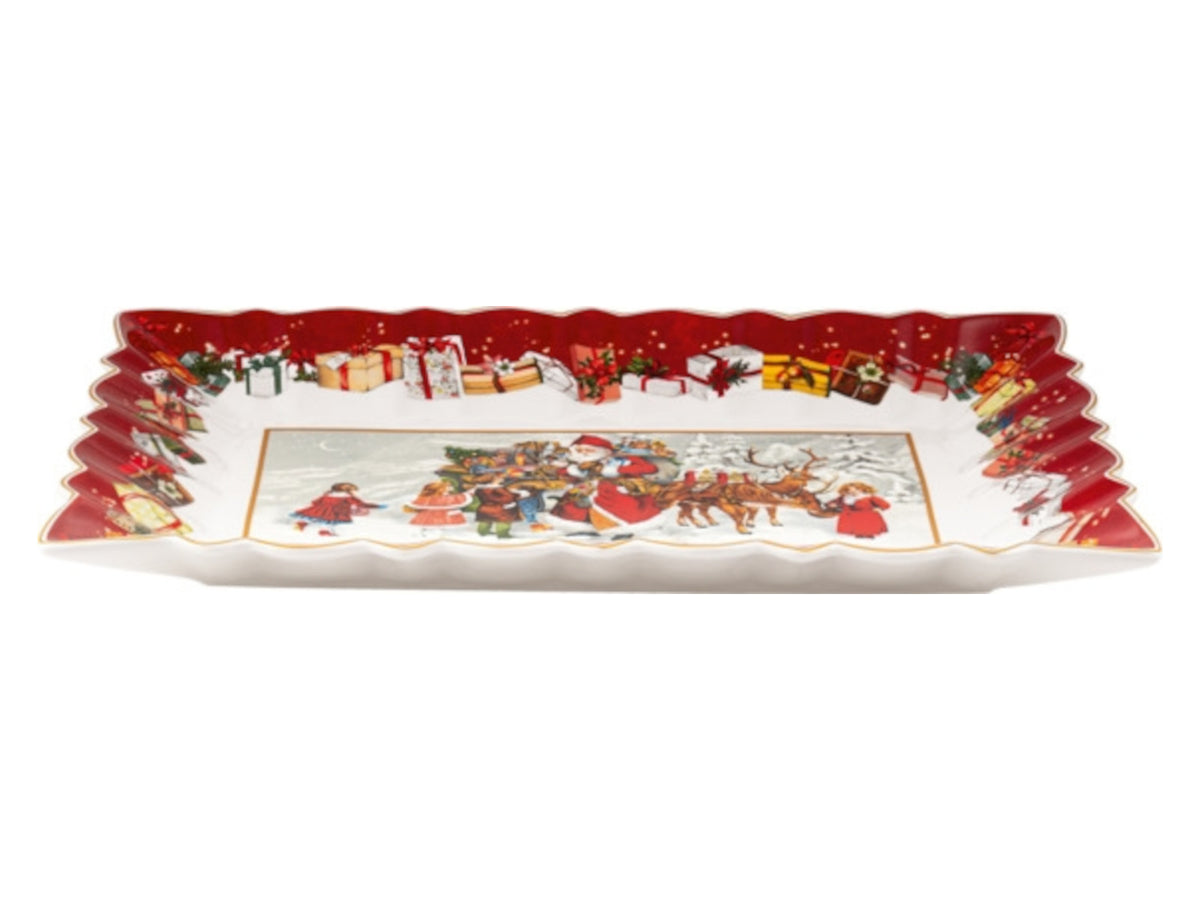 Villeroy & Boch Toy's Fantasy Kuchenplatte eckig Santa und Kinder Freisteller 2