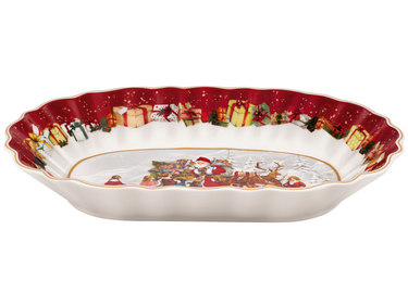 Villeroy & Boch Toy's Fantasy Schale oval groß Santa und Kinder Freisteller 1