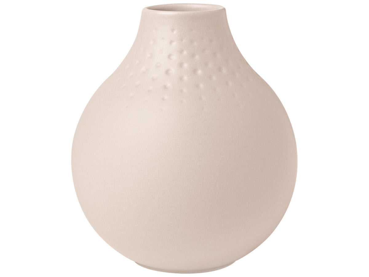 Villeroy & Boch Manufacture Collier beige Vase Perle klein 11,5 cm Freisteller