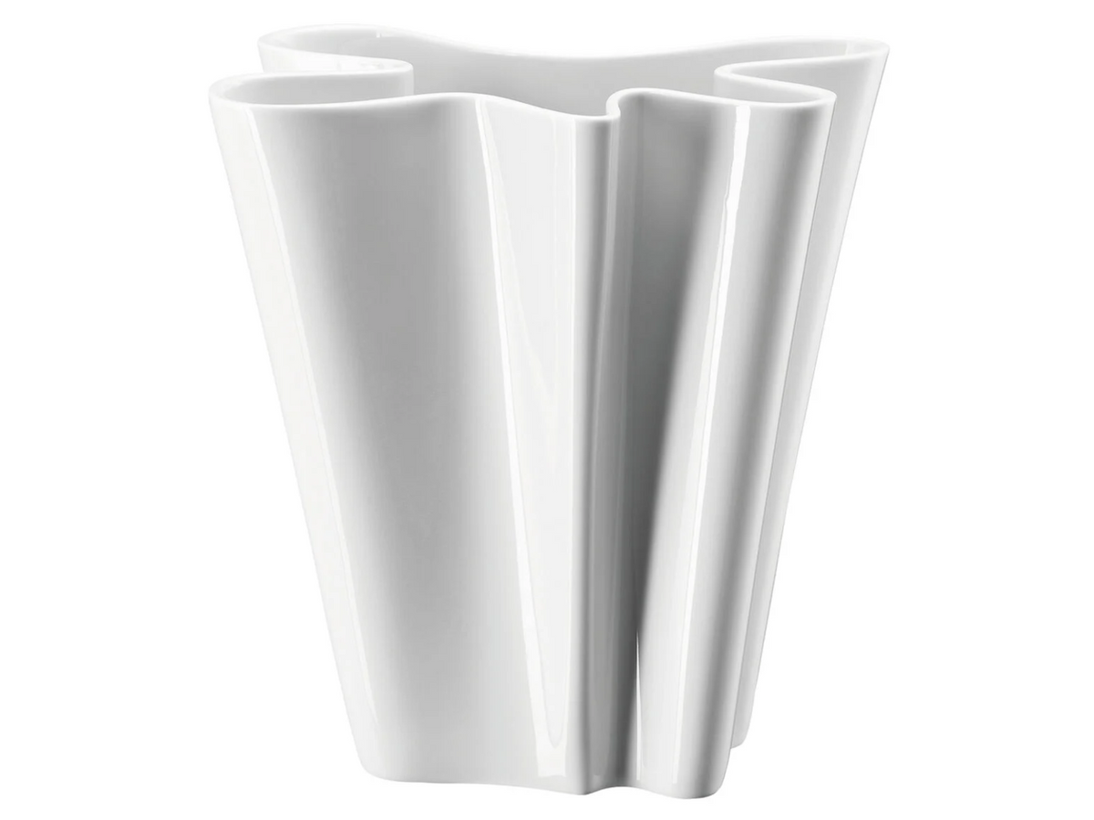 Rosenthal Vase Flux Weiss 26 cm Freisteller