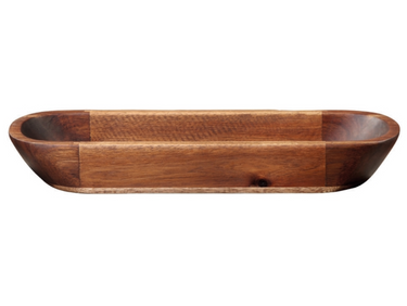 ASA ovale Schale akazie massiv 38 cm Freisteller