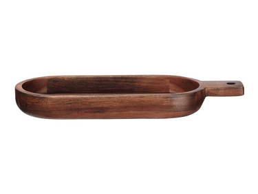 ASA ovale Schale flach akazie 33,4 x 13 cm Freisteller 1