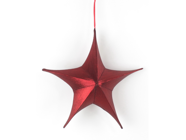 Werner Voß GmbH Dekostern Starlet rot-metallic 80 cm Freisteller