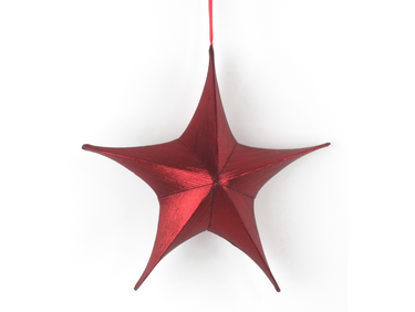 Werner Voß GmbH Dekostern Starlet rot-metallic 135 cm Freisteller