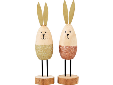 Hoff-Interieur GLITTER Hase 19,5 cm sortiert (1 Stück) Freisteller