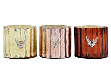 Hoff-Interieur Windlicht Hirsch sortiert 9 x 8 cm ( 1 Stück ) Freisteller