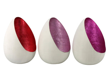 Hoff-Interieur Windlicht Shiny Eggs sortiert 1 Stück Freisteller