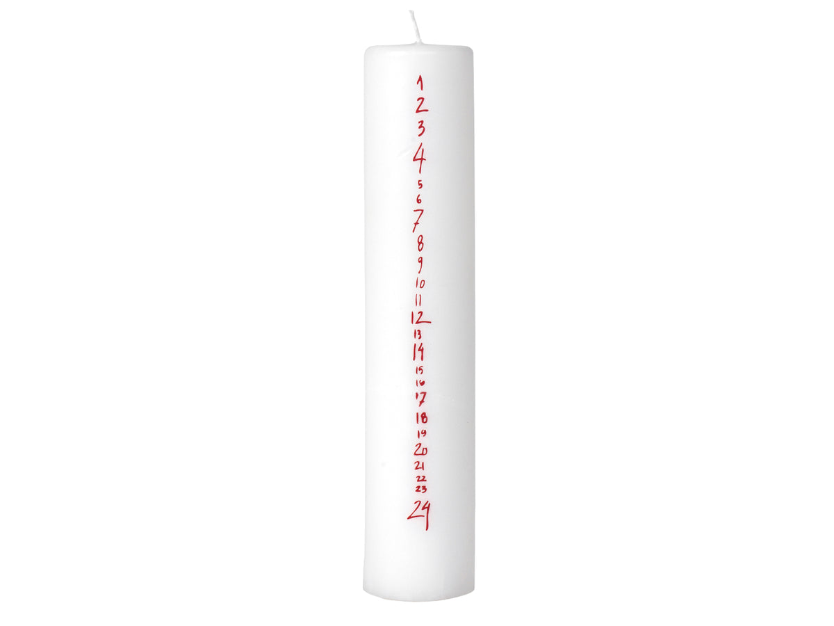 Broste Copenhagen Handwritten Kalenderlicht weiß 25cm Freisteller 1