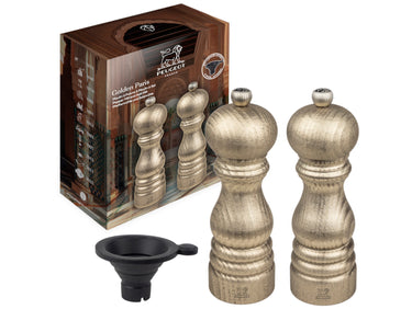PEUGEOT GOLDEN Pfeffermühle & Salzmühlen 18cm 2tlg Freisteller 1