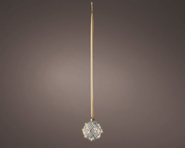 Lumineo LED Kugel klar/ warmes weiss 10cm