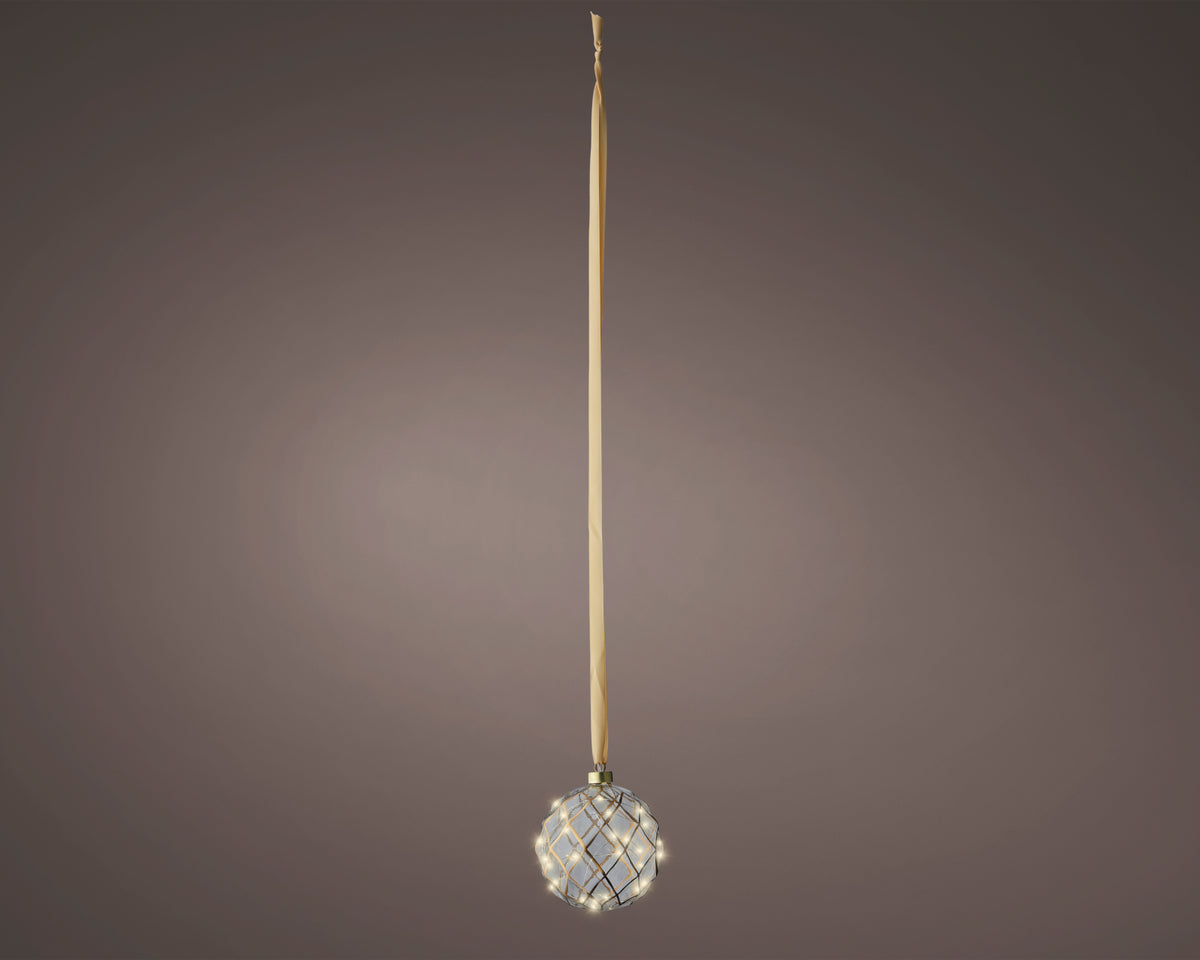 Lumineo LED Kugel klar/ warmes weiss 10cm