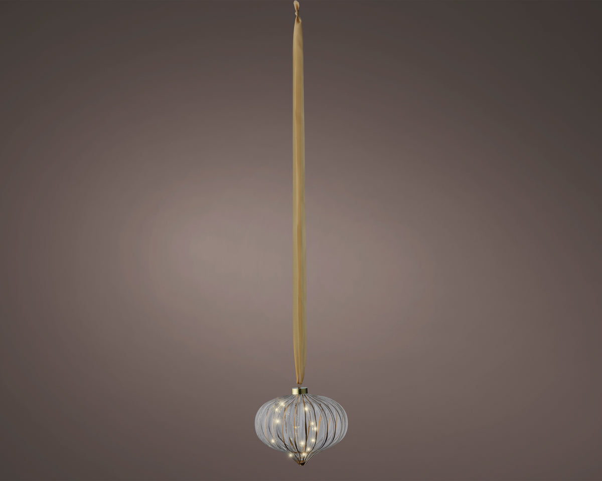 Lumineo LED Zwiebel klar/ warmes weiss 21cm
