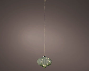 Lumineo LED Zwiebel grün/warmes weiss 21cm