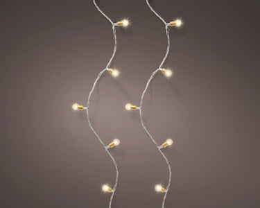Lumineo LED Lichterkette Vintage Lights klar/ warmes weiss 490cm